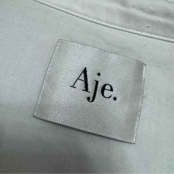 Aje Dahlia Flounce Twist Belted Mini Dress Cotton size US 8 - Picture 9 of 15